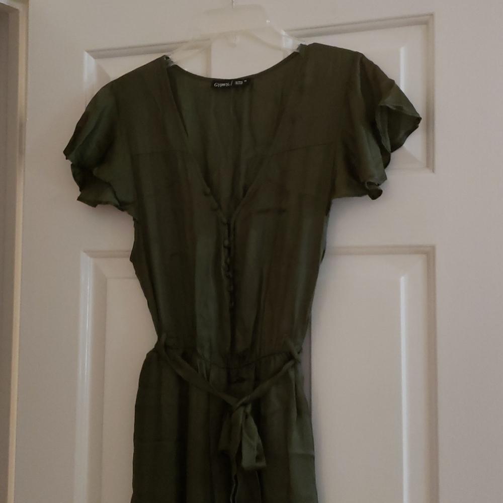 Green Silk Jumpsuit